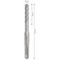 Broca Bosch SDS Plus-5X para concreto 8 x 50 x 110 mm