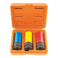 Kit Soquetes Sextavado Impacto Tramontina PRO Encaixe 1/2" 3 peças