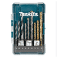 Jogo de Brocas 9 pçs Makita Madeira Concreto Metal D-71962