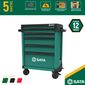 Carro para Ferramentas Profissional com 5 gavetas Verde SATA