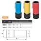 Kit Soquetes Sextavado Impacto Tramontina PRO Encaixe 1/2" 3 peças