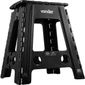 Banqueta Plástica Dobrável 450mm Até 150kg Preta Vonder