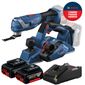 Combo Multicortadora + Plaina Bosch Com 2 Baterias 18v 4ah e Carregador