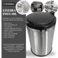 Lixeira Inox 10 Litros Com Tampa Abre e Fecha