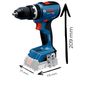 Parafusadeira e Furadeira Impacto Bosch GSB 18V-65 1/2" 18V 1 Bateria Parafusadeira e Furadeira Impacto Bosch GSB 18V-65 1/2" 18V 1 Bateria