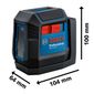 Nível a Laser Vermelho 12m 2 Linhas GLL 12-22 Bosch