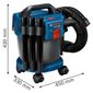 Aspirador Pó e Água Bosch GAS18V-10L SB 10L 18V Sem Bateria e Carregador