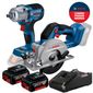 Combo Chave Impacto + Serra Circular Bosch com 2 Baterias 18v 4ah e Carregador