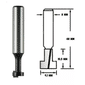 Fresa De Encaixe Tipo T Canaleta Haste 8mm Makita D-68812