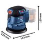 Lixadeira Roto Orbital Bosch GEX 185LI SB 5" 18V Sem Bateria