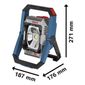 Refletor Sem Fio Bosch 18V Sem Bateria GLI 18V-2200 C SB