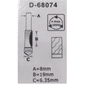 Fresa Piloto Ponta 1/4( 6.35mm) Haste 8mm D-68074 Makita