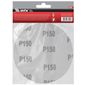 Conjunto Discos Lixa Com Velcro 5" (125mm) Grão 150 MTX 10pçs