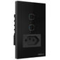 Tomada com Interruptor Inteligente Wi-Fi (2 tecla) - ETS 2002 PRETO Tomada com Interruptor Inteligente Wi-Fi (2 tecla) - ETS 2002 PRETO