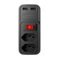 Adaptador eletrônico Preto 2 tomadas e 2 saídas USB - EAC 202 Adaptador eletrônico Preto 2 tomadas e 2 saídas USB - EAC 202