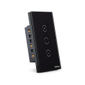 Interruptor dimmer touch smart Wi-Fi - EWS 1101 Preto