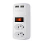 Adaptador eletrônico Branco 2 tomadas e 2 saídas USB - EAC 202 Adaptador eletrônico Branco 2 tomadas e 2 saídas USB - EAC 202