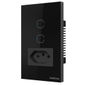 Tomada com Interruptor Inteligente Wi-Fi (2 tecla) - ETS 2002 PRETO Tomada com Interruptor Inteligente Wi-Fi (2 tecla) - ETS 2002 PRETO
