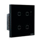 Interruptor touch smart Wi-Fi 4 teclas - EWS 1004 Preto Interruptor touch smart Wi-Fi 4 teclas - EWS 1004 Preto