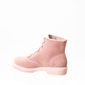 Bota Coturno Molekinha Nobuck Detalhe Cadarço com Listra Rosê