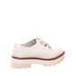Sapato Moleca Oxford Tratorado Salto Baixo Off White