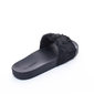Chinelo Slide Zaxy Snap Fur Gaspea com Pelos Preto