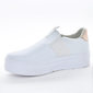 Tênis Slip-on Ramarim Flatform Lateral Elástico Detalhe Metálico Branco Tênis Slip-on Ramarim Flatform Lateral Elástico Detalhe Metálico Branco