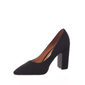 Sapato Scarpin Vizzano Salto Grosso Bico Fino Camurça Preta
