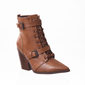 Bota Ankle Boot Ramarim Country Bico Fino Detalhe Fivela Marrom Bota Ankle Boot Ramarim Country Bico Fino Detalhe Fivela Marrom