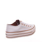 Tênis Capricho Flatform Detalhe Rosê Liso Branco Tênis Capricho Flatform Detalhe Rosê Liso Branco