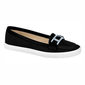 Sapato Mocassim Moleca Detalhe Fivela Branco Napa Preto