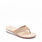 SANDÁLIA CHINELO MODARE ULTRA CONFORTO DEDO ANABELA TIRA TRABALHADA BEGE