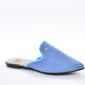 Sapato Mule Moleca Camurça Detalhe Pelinhos Azul Sapato Mule Moleca Camurça Detalhe Pelinhos Azul