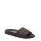Chinelo Slide Moleca Aplicação Glitter Preto