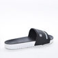 Chinelo Slide Molekinho Cabedal Estampa Bolinhas Listras Logo Detalhe Neon Preto