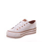 Tênis Capricho Flatform Detalhe Rosê Liso Branco Tênis Capricho Flatform Detalhe Rosê Liso Branco