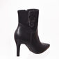 Bota Ramarim Ankle Boot Detalhe Nobuck Bico Fino Preta