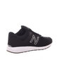 Tênis Jogger New Balance 24 Detalhe Nobuck e Tela Preto e Branco