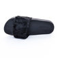 Chinelo Slide Zaxy Snap Fur Gaspea com Pelos Preto