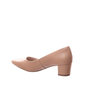 Sapato Scarpin Via Marte Salto Grosso Bico Fino Bege Sapato Scarpin Via Marte Salto Grosso Bico Fino Bege