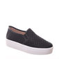 Tênis Shoes Flatform Slip-On Trançado Cetim Preto Tênis Shoes Flatform Slip-On Trançado Cetim Preto