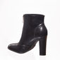 Bota Ramarim Ankle Boot Verniz Molhado Zíper Frontal Preta Bota Ramarim Ankle Boot Verniz Molhado Zíper Frontal Preta