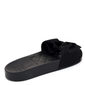 Chinelo Slide Moleca Camurça com Laço Preto Chinelo Slide Moleca Camurça com Laço Preto