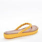 Chinelo Mississipi Flatform Cabedal Trançado Amarelo