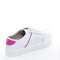 Tênis Moleca com Recortes Microperfuros Solado Trabalhado Branco e Rosa