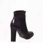 Bota Ramarim Ankle Boot Verniz Molhado Zíper Frontal Preta Bota Ramarim Ankle Boot Verniz Molhado Zíper Frontal Preta