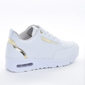 Tênis Jogger Ramarim com Recortes Microperfuros Detalhes Dourado Solado com Gel Tratorado Branco Tênis Jogger Ramarim com Recortes Microperfuros Detalhes Dourado Solado com Gel Tratorado Branco