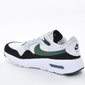 Tênis Nike Air Max SC Tela Aplicação Logo com Recortes Camurça Solado Gel Branco e Verde Musgo Tênis Nike Air Max SC Tela Aplicação Logo com Recortes Camurça Solado Gel Branco e Verde Musgo