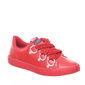 Tênis Moleca Detalhe Ilhós Cadarço Tricô Napa Vermelho