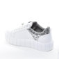 Tênis Flatform Via Marte Cadarço Detalhe Metal Strass Recortes Glitter Prata Solado Trabalhado Branc